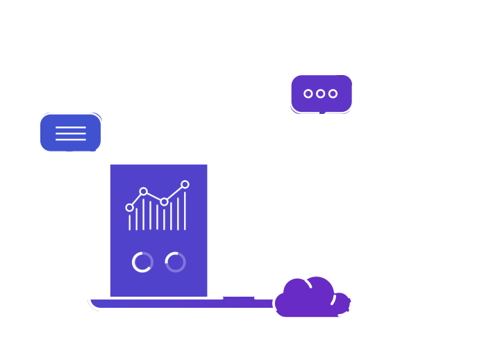 Spot Trender's website graphic design blue and purple with analysis charts for consumer insights