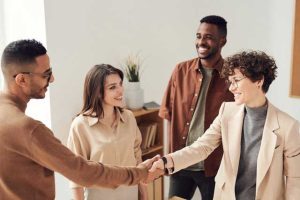 partner referral handshake