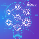 An alternate Spot Trender logo with a lightbulb